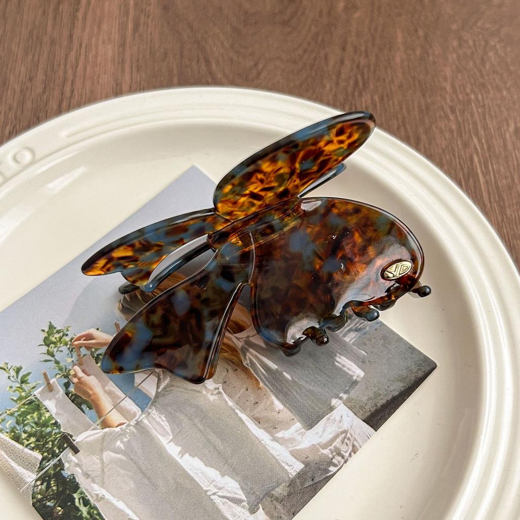 1pc Korean Acetate Butterfly Grab Clip, Sweet Medium Shark Clip Premium Half-tie Hair Pan Balls Hair Clip Hair Ornament