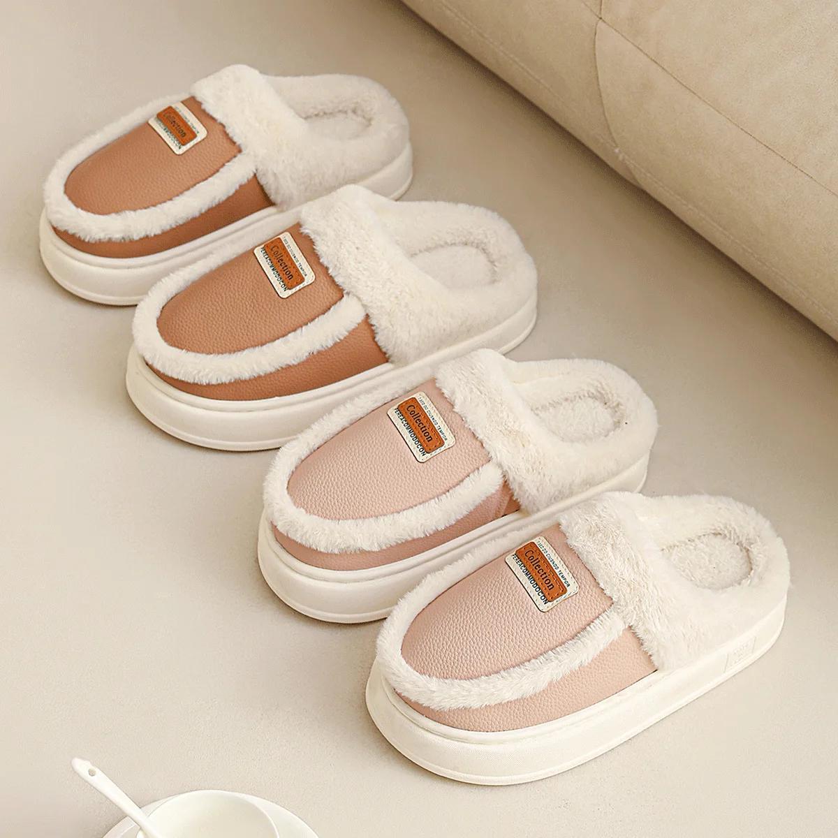 Женские тапочки из хлопка на толстой подошве — фото 4