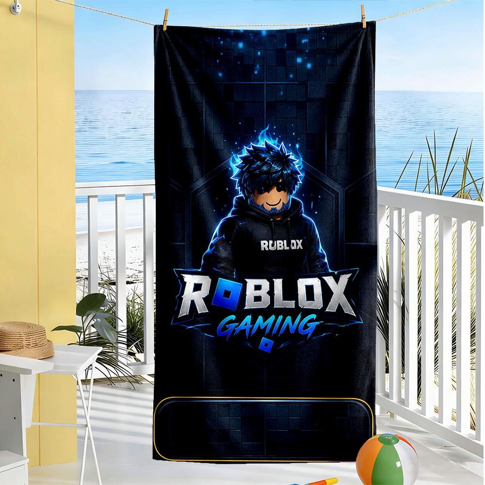 Roblox Beach Towel Super Soft & Absorbent Comfortable Lightweight Suitable for Swimming, Gym, Camping, Yoga Vacation