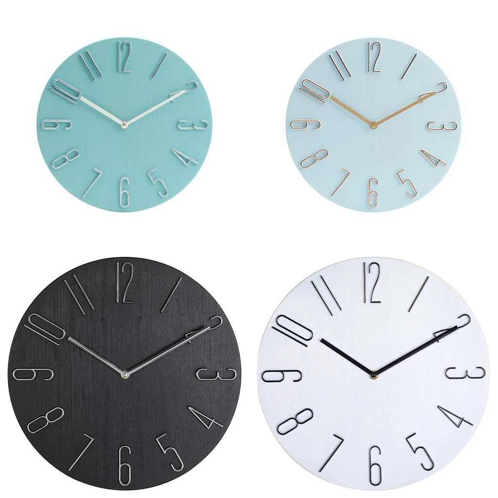 Modern Wall Clock With Silent Sweep Motion For Living Room Decor