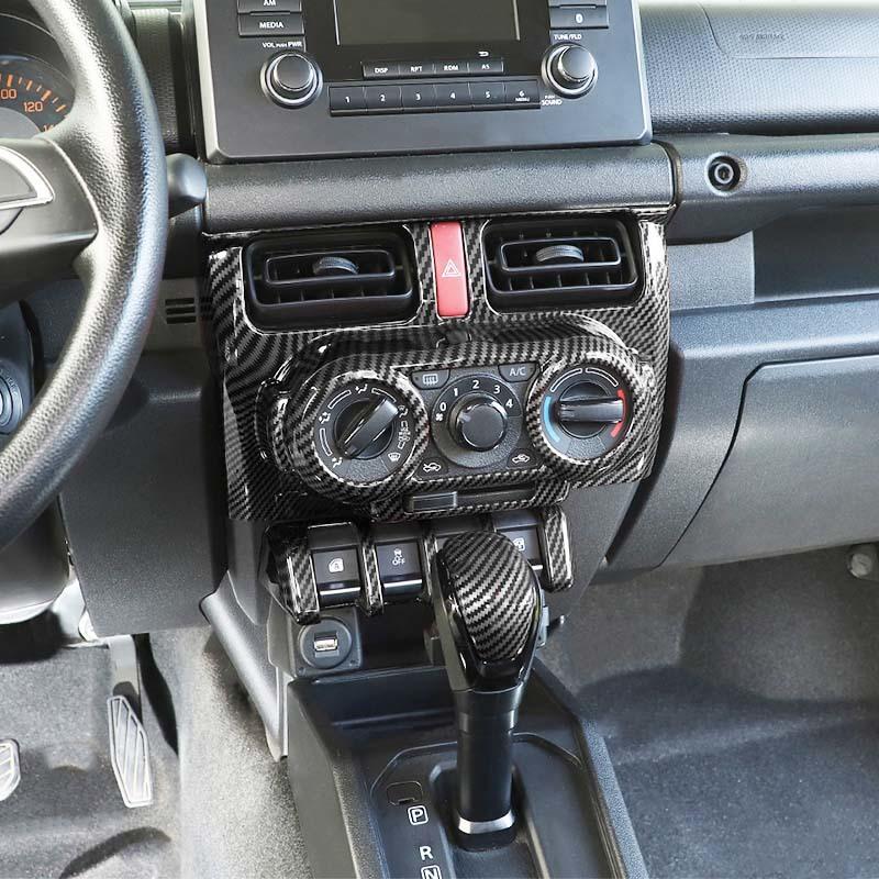  ABS Car Gear Shift Decoration Air Conditioning Control Panel Window Lifting Switch Stickers for Suzuki Jimny 2019 Up Interior Accessories