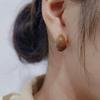 Maillard Collection Milk Coffee Versatile High-End Stud Earrings Women'S Tide Light Luxury Fashion Temperament Niche Design Sense