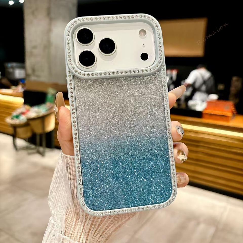 New Diamond Phone Case for iPhone 13 12 11 14 15 16 17 Pro Max Air 16 15 14 Plus Clear Bling Glitter Protector Shockproof Cover
