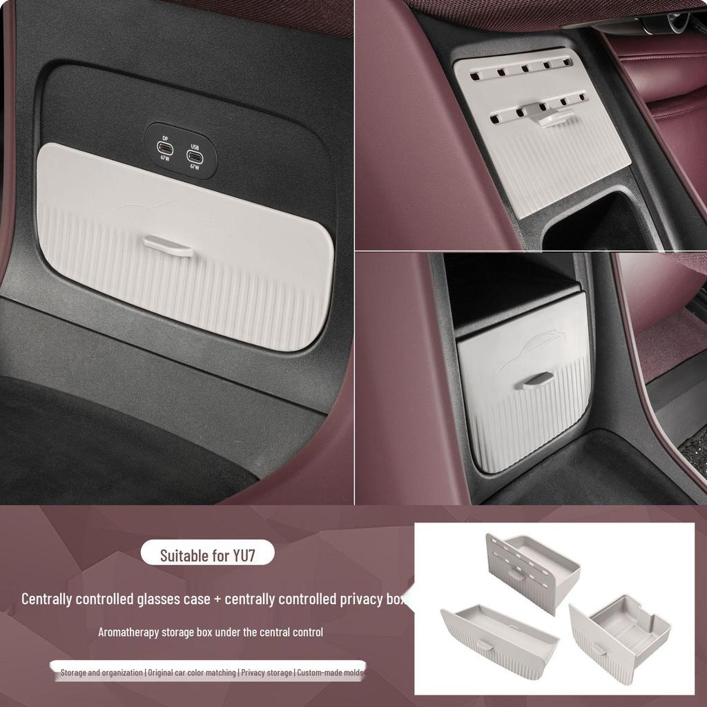 Privacy-Protecting Hidden Storage Box for Xiaomi YU7 Console, Ideal for Car Accessories