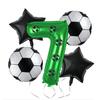 Football Balloon Birthday Decoration Boy Digital Balloon Football Trophy Aluminum Foil Balloon Birthday Party FestivalDecoration