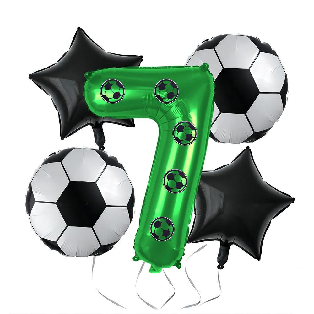 Football Balloon Birthday Decoration Boy Digital Balloon Football Trophy Aluminum Foil Balloon Birthday Party FestivalDecoration