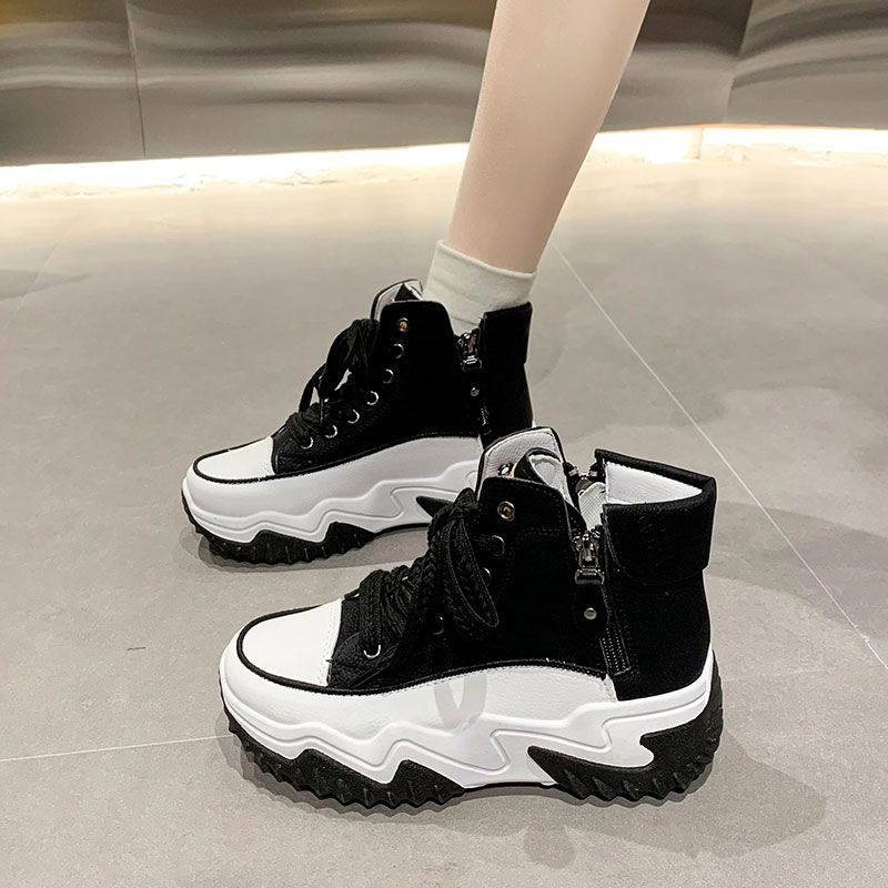 High Top Shoes Women 2024 Autumn New Thick Sole Casual Women's Shoes Women Sneakers