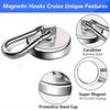 1/2pcs Ultra-Strong Magnetic Hooks Pro - 100lbs Heavy-Duty Neodymium Magnets with Carabiner and Swivel Ideal for Hanging Kitchen