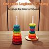 Safety Baby Stacking Puzzle Toys Spinning Colored Children's Toys  Birthday Gitfs