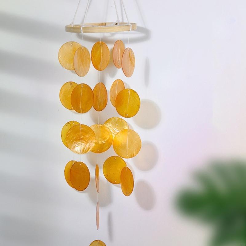DIY Capiz Shell Hanging Wind Chimes Set for Window Balconies Bedroom Home Decors 55KF