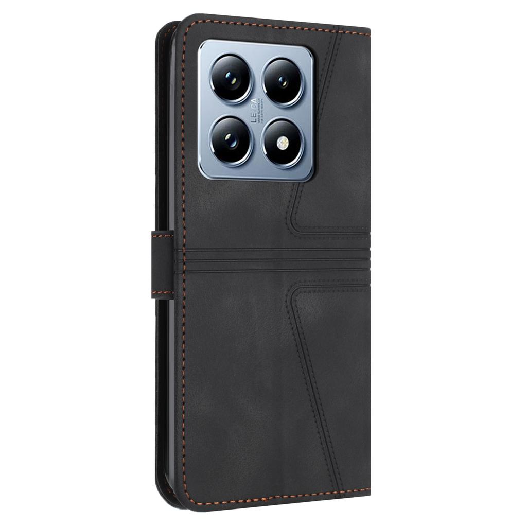 For Xiaomi 14T Pro Case Triangle Imprinted Anti-Scratch Phone Wallet Cover