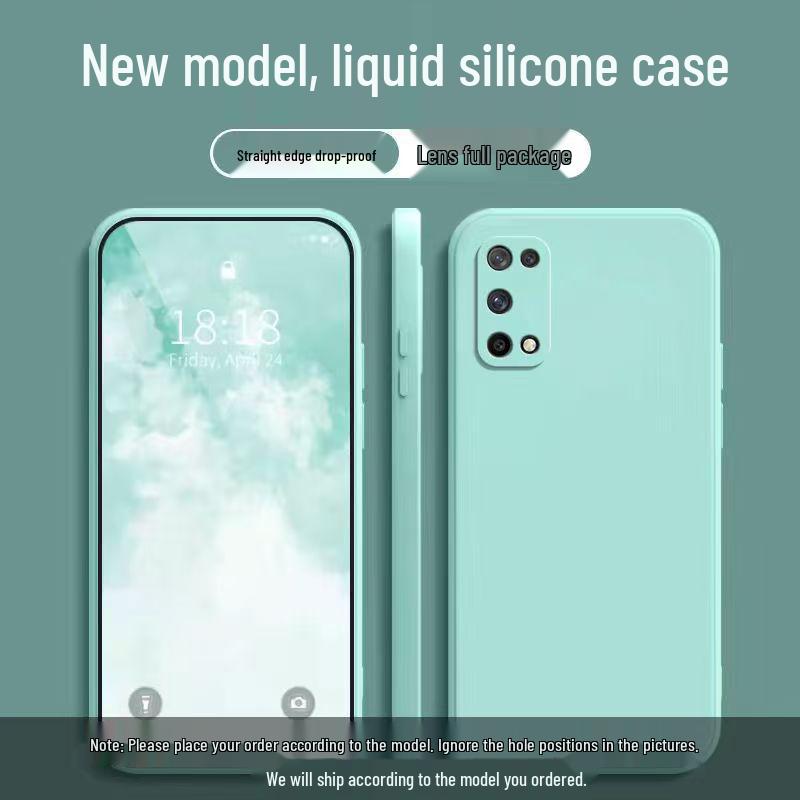 Realme V5 Solid Color Liquid Full Coverage Drop-Proof Soft Phone Case