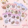 8 scenes in 1 Kawaii cartoon 2.5D miniature scene mini sticker book visual stacking and pasting DIY scrapbook deco sticker