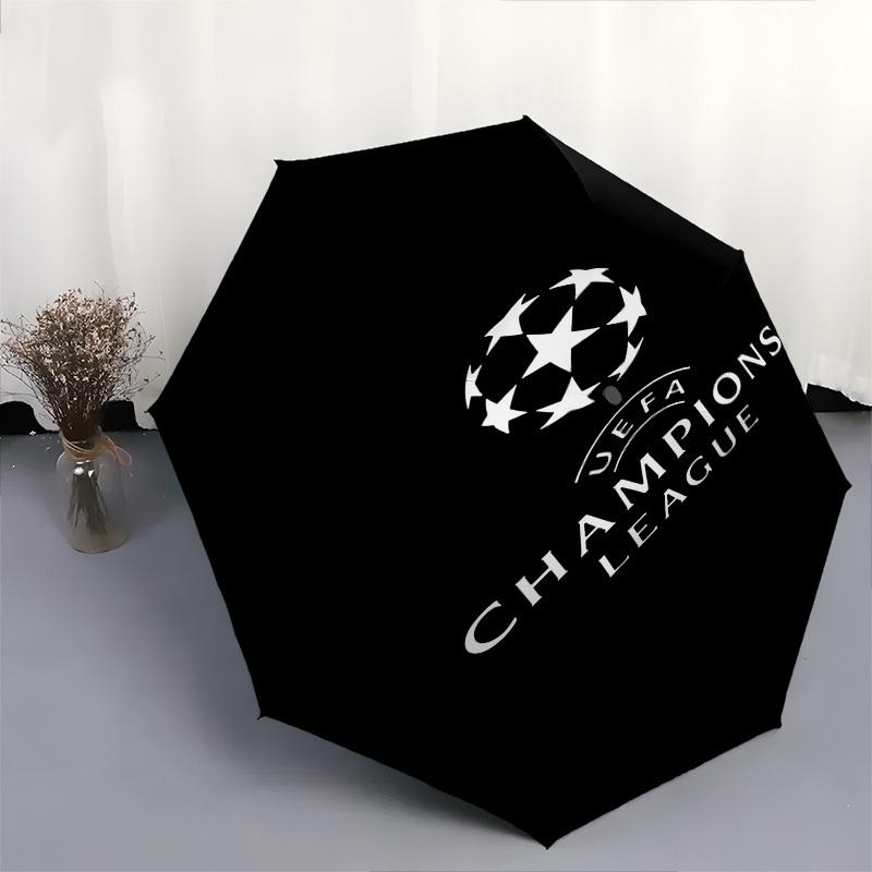 1pc UEFA Champions League Automatic Open Close Umbrella Windproof Canopy, Automatic Open Close Button10233