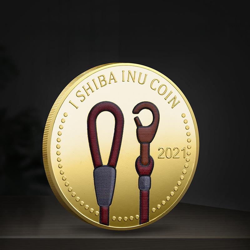 Color UV Shiba Inu Coin Virtual Bit Commemorative Coin Digital Virtual Currency Gold Coins, Christmas gift, Stocking stuffers