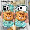 Phone Case: 2D flat design suitable for iPhone 18 17 16 15 14 13 Pro protective case, Detective Little Tiger, perfect Christmas and Halloween holiday 
