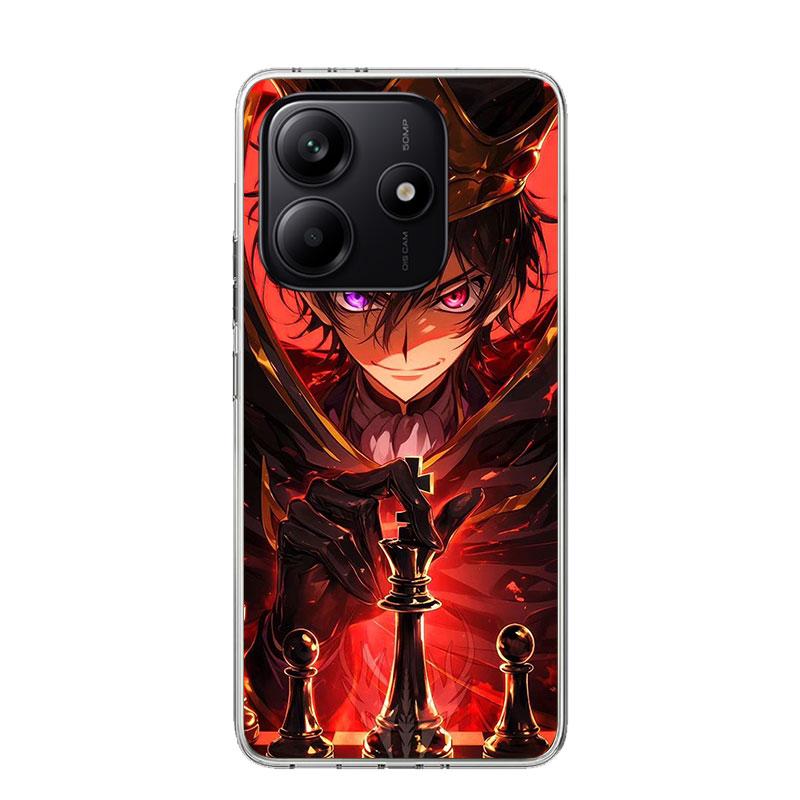 Code Geass Anime Phone Case For Xiaomi Redmi Note 15 14 13 12S 12 Pro Plus 11S 11E 11 11T 10S 10 Art Soft Pattern Cover Redmi No