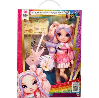 Muñeca MGA ENTERTAINMENT Rainbow High Junior Muñeca de Moda Bella rosa Banda de Rock 565659