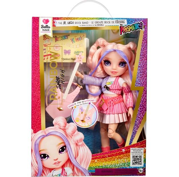 MGA ENTERTAINMENT Rainbow High Junior Doll Fashion Doll Bella Pink Rock Band 565659