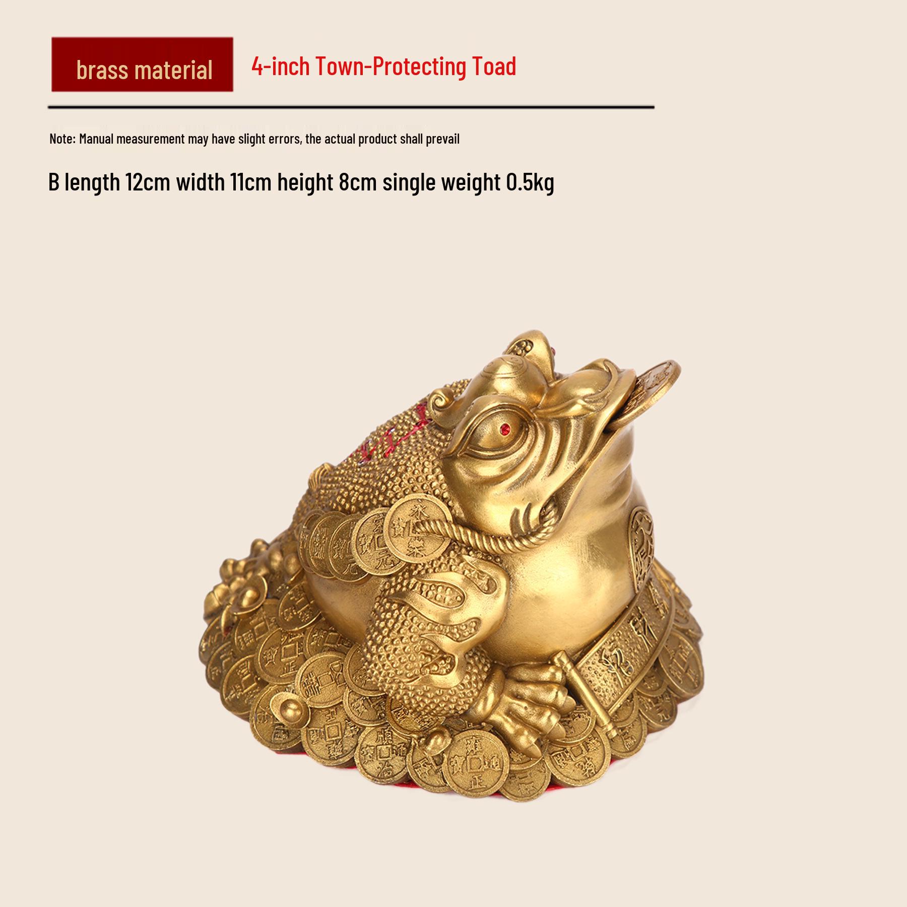 

Golden Three-Legged Toad Wealth Ornament - Living Room, Office, Shop Decoration & Gift