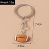Cute Resin Simulated Sports Ball Keychain Football Rugby Key Ring Pendant for Women Girls Handbag Decor DIY Jewelry Gift