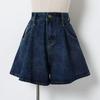 Women's Retro High-Waisted Denim Shorts - Summer 2025: Slimming, Loose-Fit, Petite A-Line, Wide-Leg Hot Pants