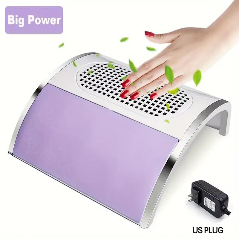 Professional Nail Vacuum Cleaner Nail Salon Dust Mat Low Noise U-Shaped Nail Dust Collector Nail Supplies Plus 2 Dust Bags