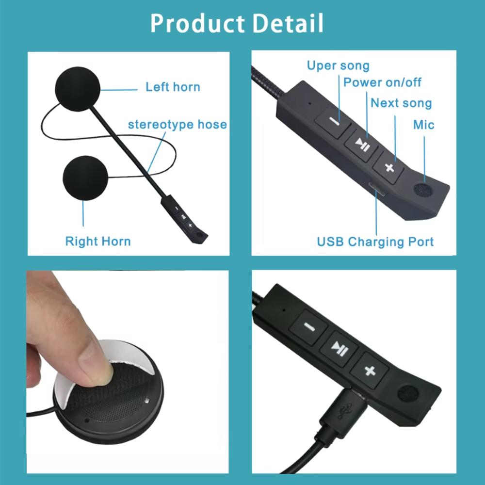 BT11 Motorcycle Helmet Headset Bluetooth 5.0 Wireless Riding Headphone Anti-interference Motorbike Handsfree Waterproof Speaker