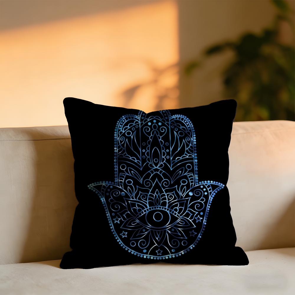 Hamsa Cushion Cover Cozy Velvet Throw PillowSoft Warm Cushion For Sofa  Bed