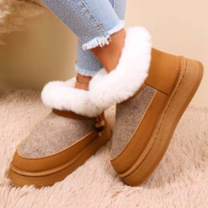 Women's Padded Plus Size Winter Warm Snow Boots Padded Lining Waterproof Ankle Boots Non-slip Outdoor Hiking Mountaineering Sports Boots