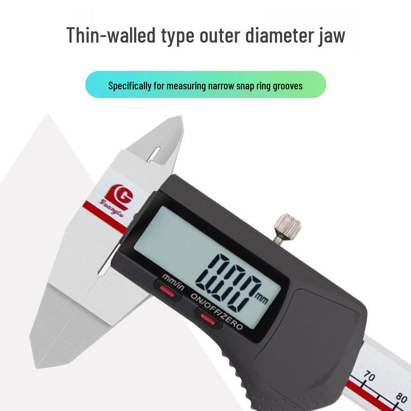 Guilin High-Precision Digital Caliper, 0-150/200/300mm Electronic Measurement with Narrow Ring Groove