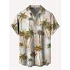 Travel Men Hawaiian Shirt 3d Plant Shirt For Men Palm Tree Print  Hawaiian Shirts 2025 Summer Beach Flower Shirt