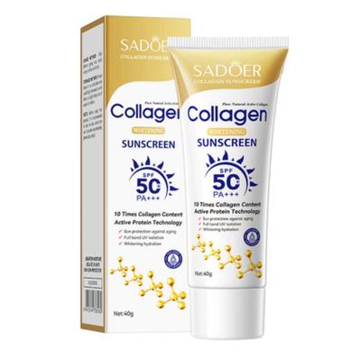 Whitening Sunscreen for the Face with Collagen SADOER COLLAGEN WHITENING SUNSCREEN SPF 50 PA+++ - 40 G