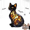 LED Animal Night Light Cat Table Lamp Night Lights For Kids Resin Spooky Home Decorations Holiday Party Birthday Holiday Indoor