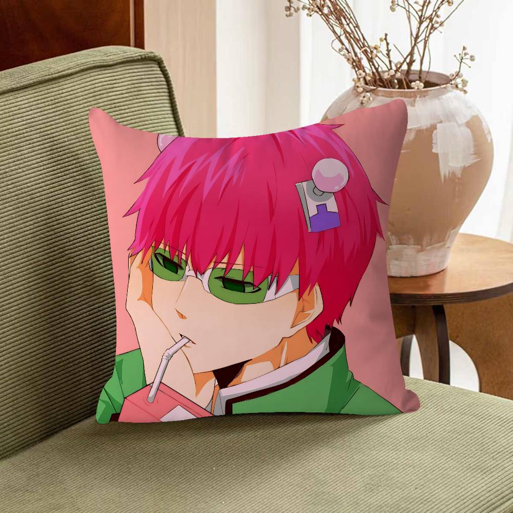 K-Kusuo Saiki Cushion Cover Pillowcase Upholstery Sofa Throw Pillow Home Decor Pillowcas