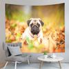 Cute Animals Pet Pug Dog Decor Tapestry for Backdrop Creativity Bedroom Dorm Living Room Modern Decor Wall Hanging Tapestries