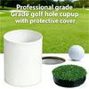 Golf Loch Tasse Plastik Weiß Golf Putting Universell Loch-Tassen Abdeckringe Golfplatz Übungs Putting Trainer