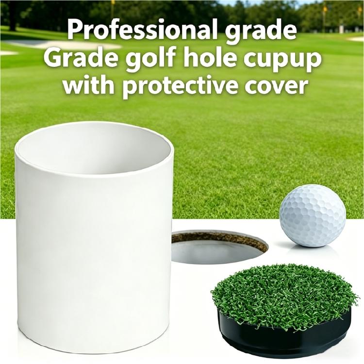 Golf Loch Tasse Plastik Weiß Golf Putting Universell Loch-Tassen Abdeckringe Golfplatz Übungs Putting Trainer