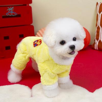 Fashion Warm Dog New Year Costumes Soft Velvet Winter Dogs Jumpsuit Festive Comfortable Puppy Coat Pet Party