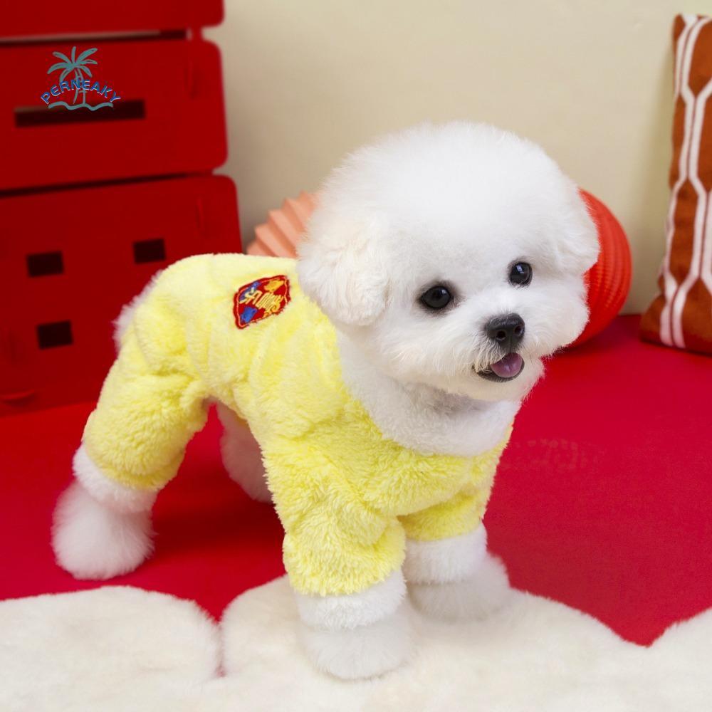 Fashion Warm Dog New Year Costumes Soft Velvet Winter Dogs Jumpsuit Festive Comfortable Puppy Coat Pet Party