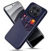 For Xiaomi Redmi Note 14 Pro 5G/Poco X7 5G Case PU Leather Cloth Texture Hard PC Phone Cover with Card Holder