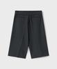 Bellie Belted Tuck Bermuda Slacks - Charcoal