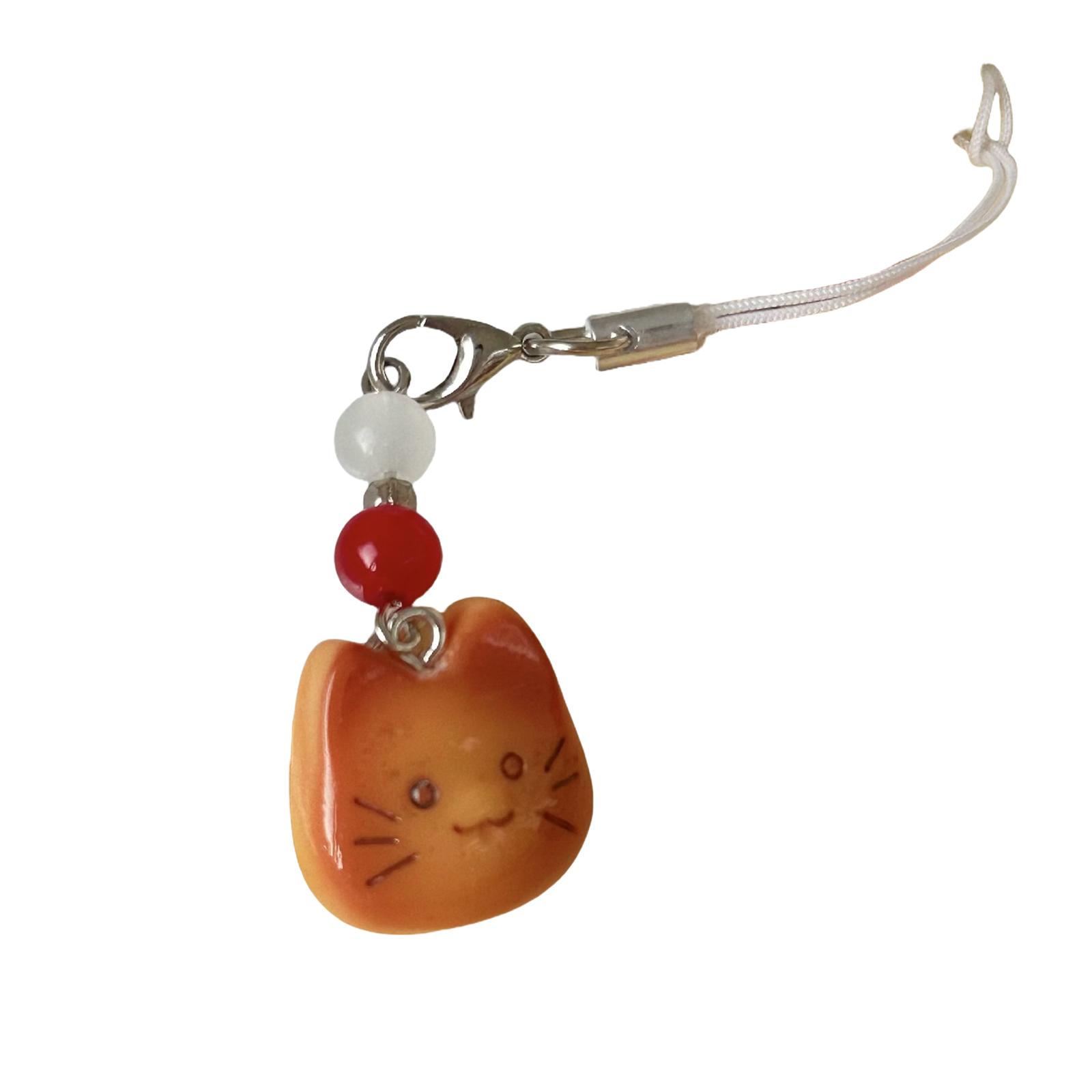 

Кошка Мобильный телефон Брелок Модный Смола и текстура сплава Легкий аксессуар Подходит для украшения ключей на сумку T1 оранжевый