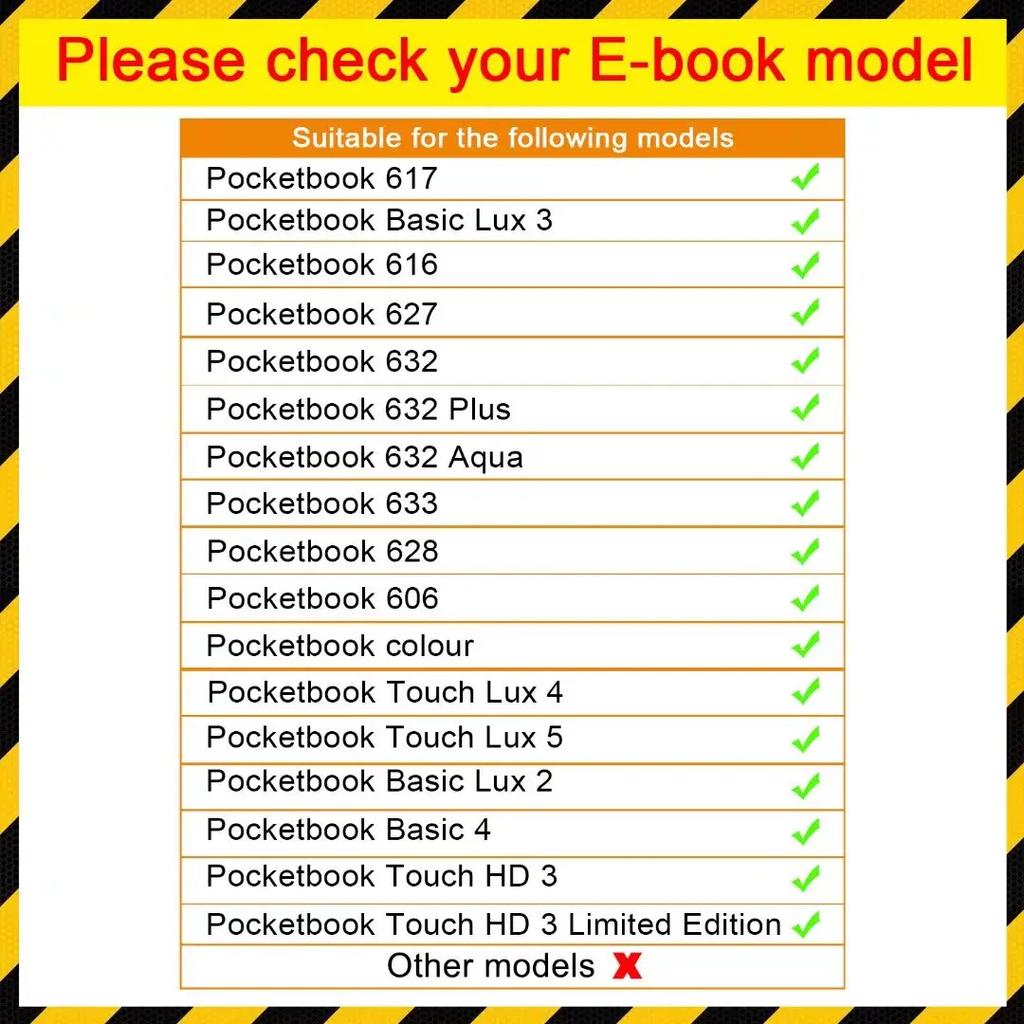 Slim Soft Silicone Back Cover For PocketBook 617 606 616 627 LE 632 Plus Aqua 628 633 Color 7" eBook Shockproof Protective Case