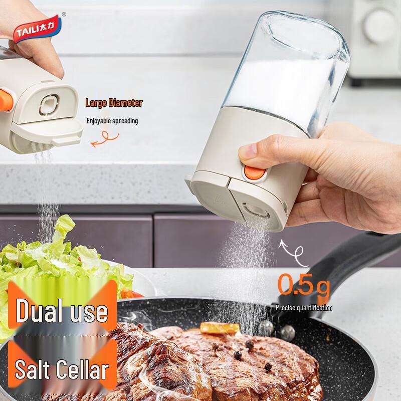 Tale 3-Pack 180ml Dual-Use Seasoning Bottles with 4-Compartment Dispenser