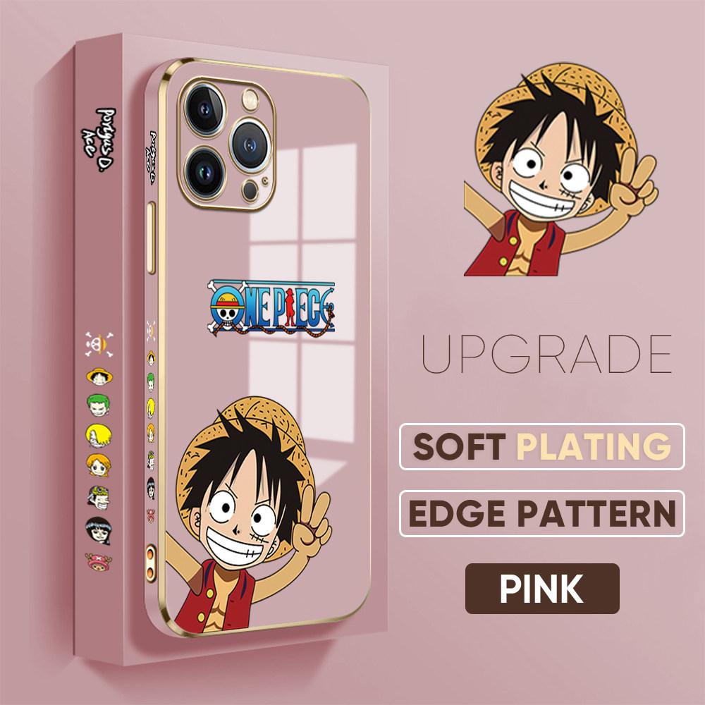 For iPhone 16 15 Max Samsung S24 S23 Plus A15 A35 A53 A73 Xiaomi 11T 12T 13T Redmi 13C Cute Luffy Design Full Camera Protect Soft Phone Case