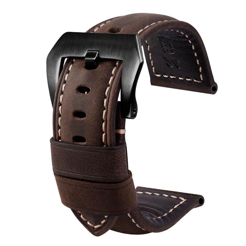 Handgefertigtes Echtlederarmband für Panerai PAM 441/PAM 111/PAM 386, 20mm 22mm 24mm 26mm Herren Luxus-Uhrenarmband Ersatz