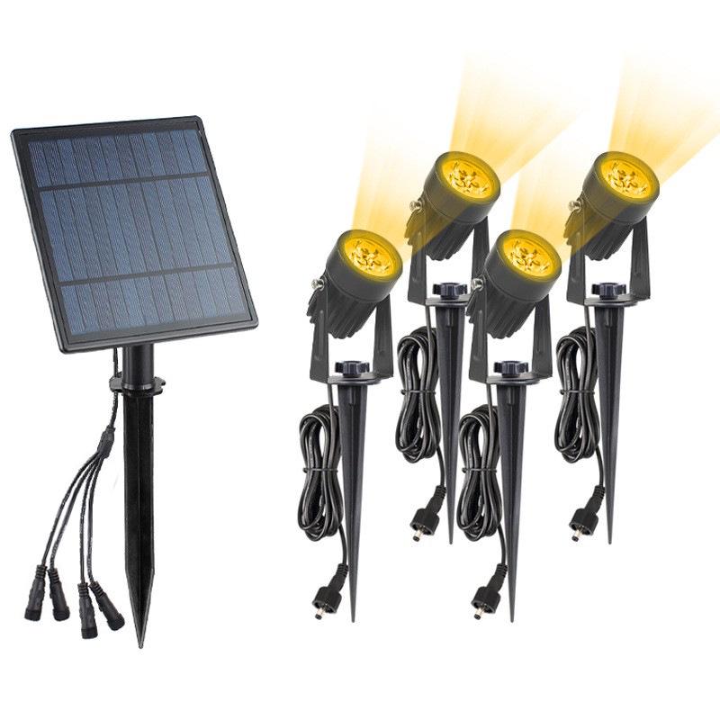 RGB Solar Lawn Spotlights - Outdoor LED Landscape Lights for Courtyard & Trees