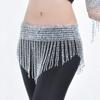 New Tassel Belly Dance Waist Chain Hollow Elastic Latin Dance Triangle Scarf Hand-Beaded Waist Scarf Dance Performances