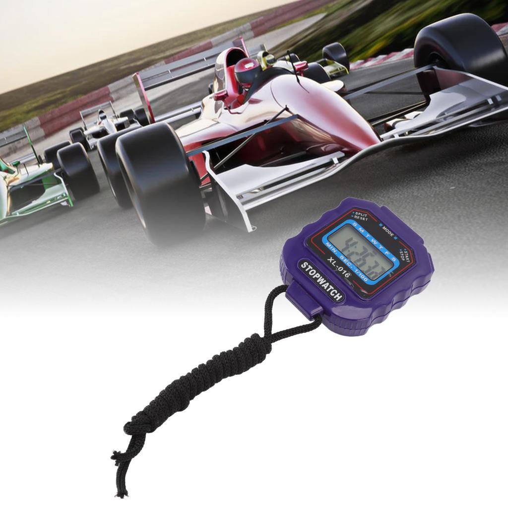 Electronic Stopwatch Single Row 2 Display Sports Stopwatch Timer Athletic Contest Clock Stopwatch with  13 Button Battery XL 016